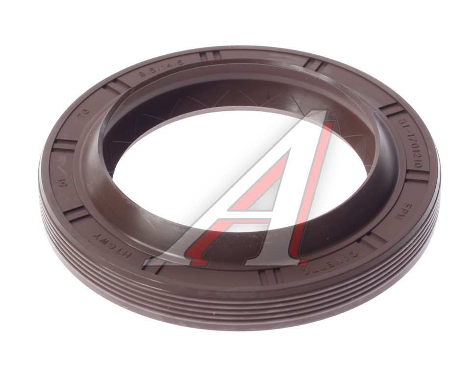 Сальник ГАЗ-53,ПАЗ КПП вала вторичного 2.2-51х76х9.5/14.5 Viton CAVETTO