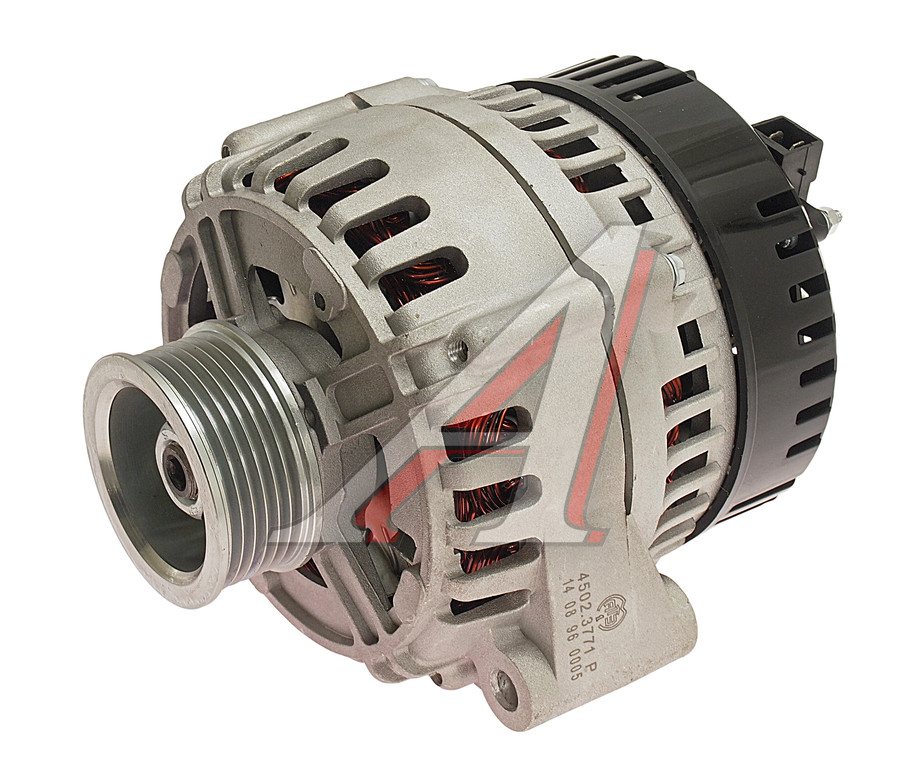 Генератор КАМАЗ дв.ЕВРО-2 поликлиновой ремень, монокронштейн 28В 80А АТЭ-1