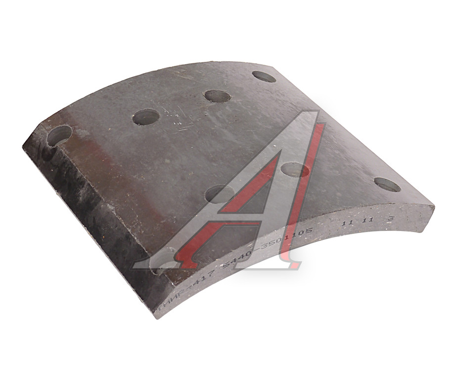 Накладка тормозной колодки МАЗ-5440 передн.сверленая Wшир.=183мм;Lдуги=178мм;hтолщ.=14.3/18.2мм ТИИР