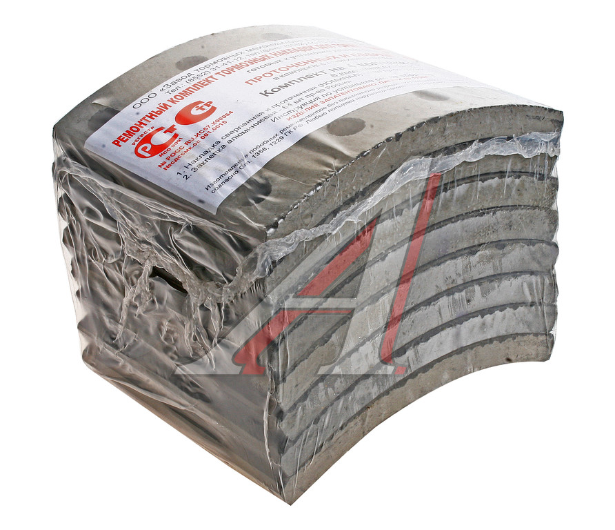 Накладка тормозной колодки МАЗ сверленая расточен.комплект 8шт. с заклепками