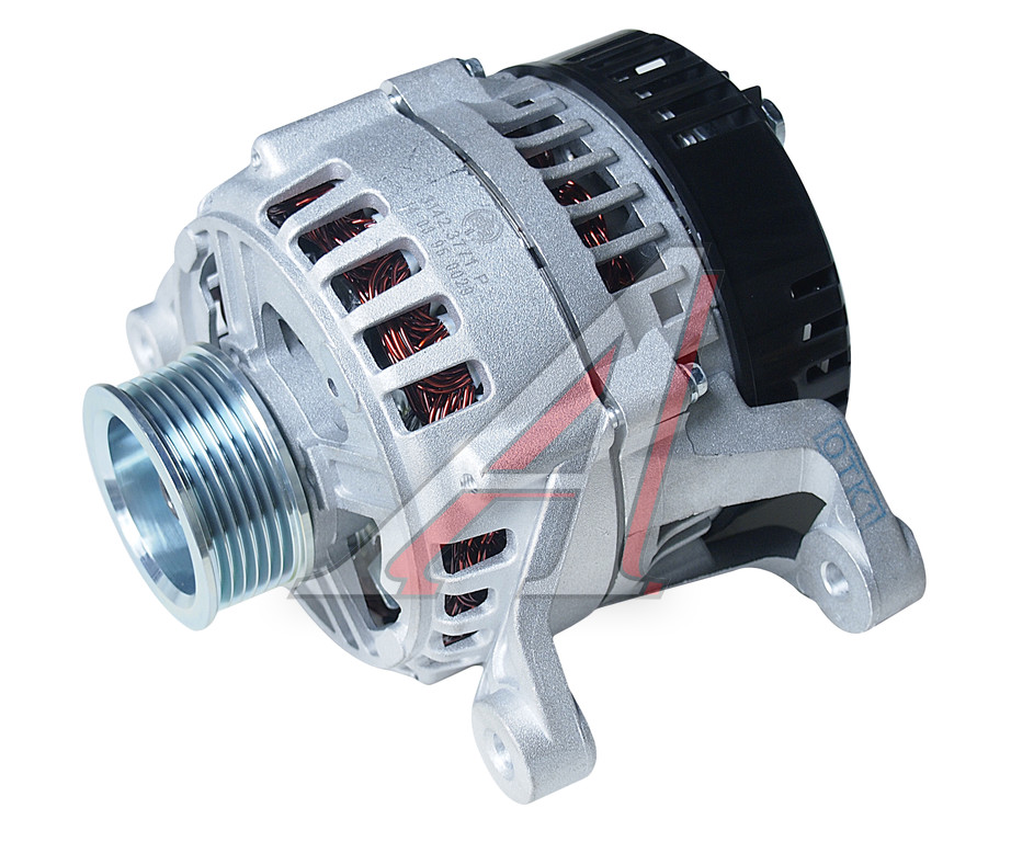 Генератор КАМАЗ дв.ЕВРО-2 поликлиновой шкив 28В 80А компакт АТЭ-1